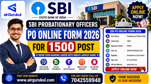 SBI Probationary Officers PO Online Form 2026 recruitment notification