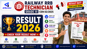 Railway RRB Technician Grade III CEN 022025 Result 2026 result download page