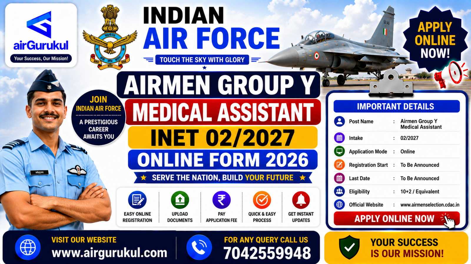 Indian Air Force Airmen Group Y Medical Assistant Recruitment 2026 notification details