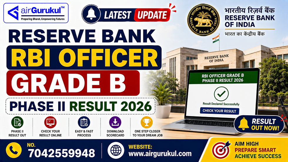 RBI Officer Grade B Phase II Result 2026 with marks and cutoff details
