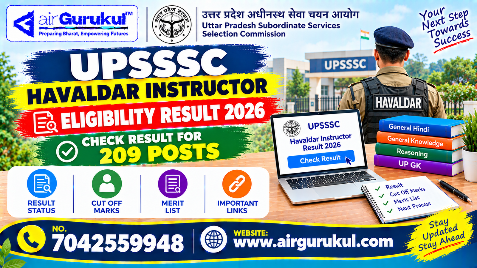 UPSSSC Havaldar Instructor Eligibility Result 2026 – Check Result for 209 Posts