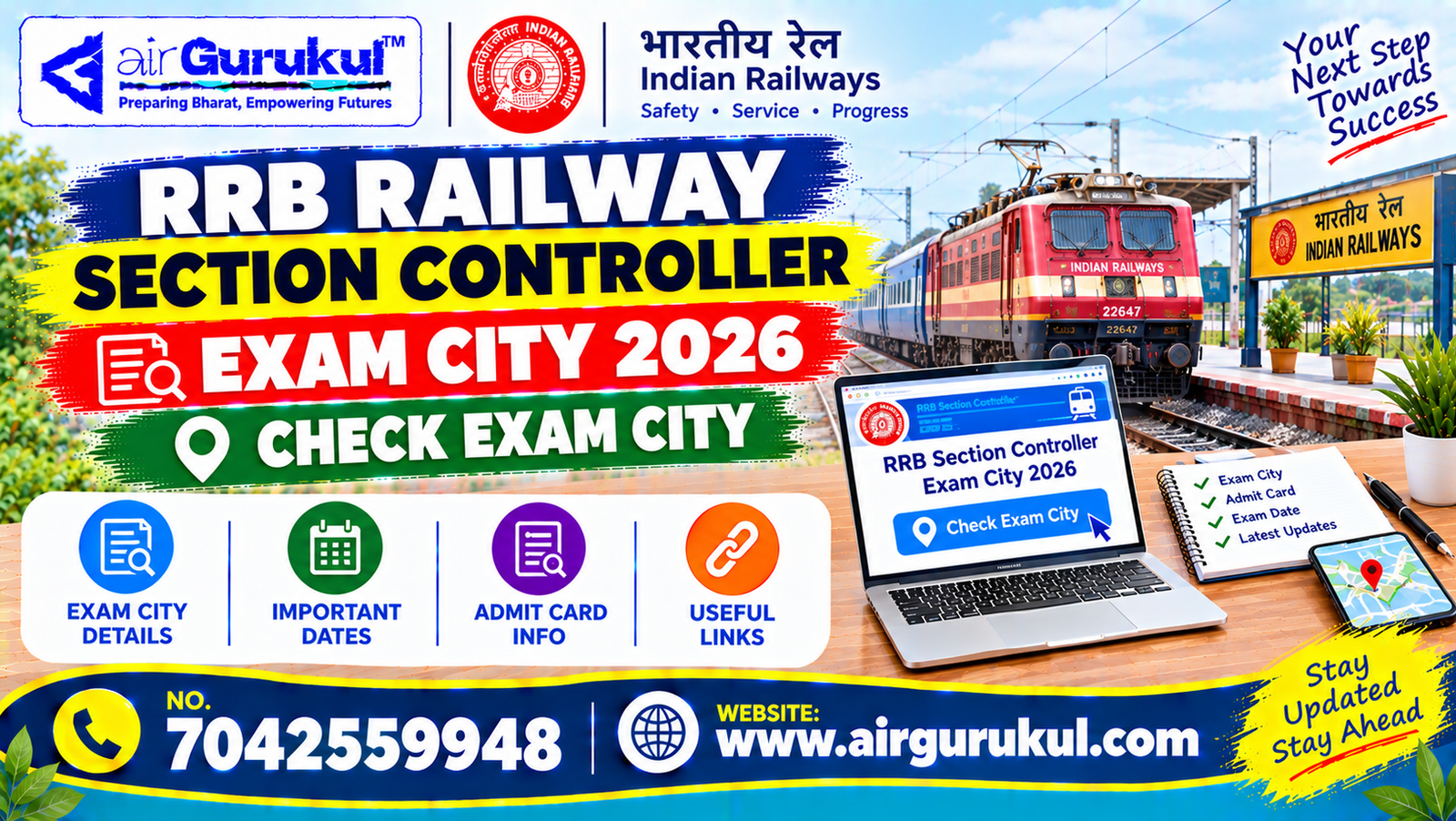 RRB Railway Section Controller Exam City 2026