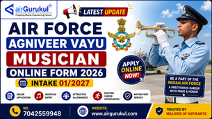Air Force Agniveer Vayu Musician Online Form 2026 Intake 01/2027 recruitment notification.