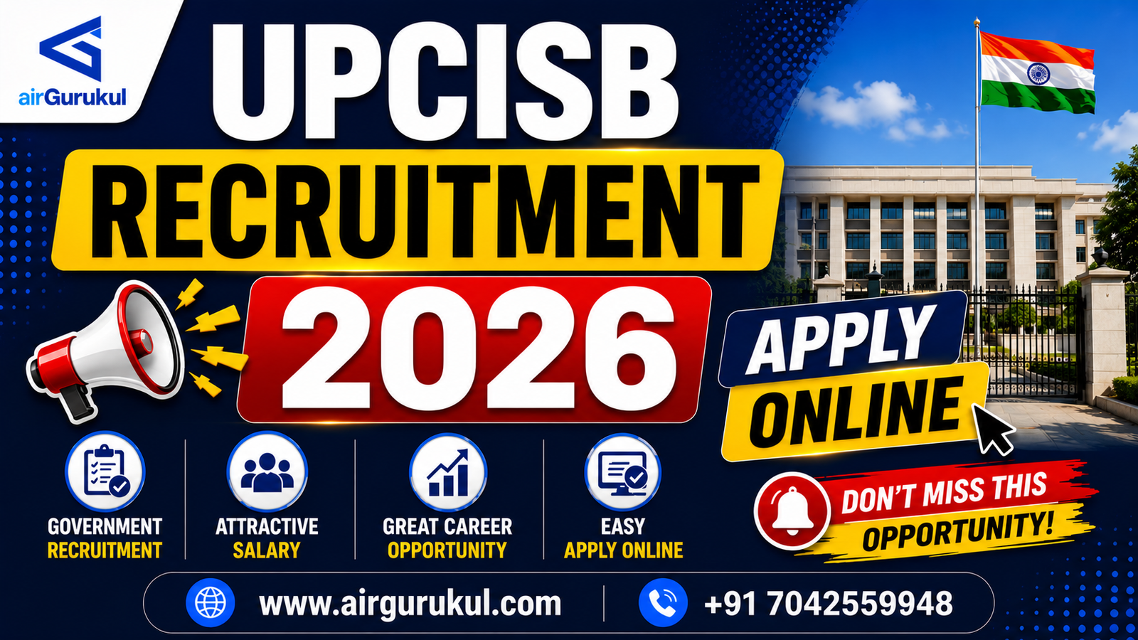 UPCISB Recruitment 2026 Apply Online