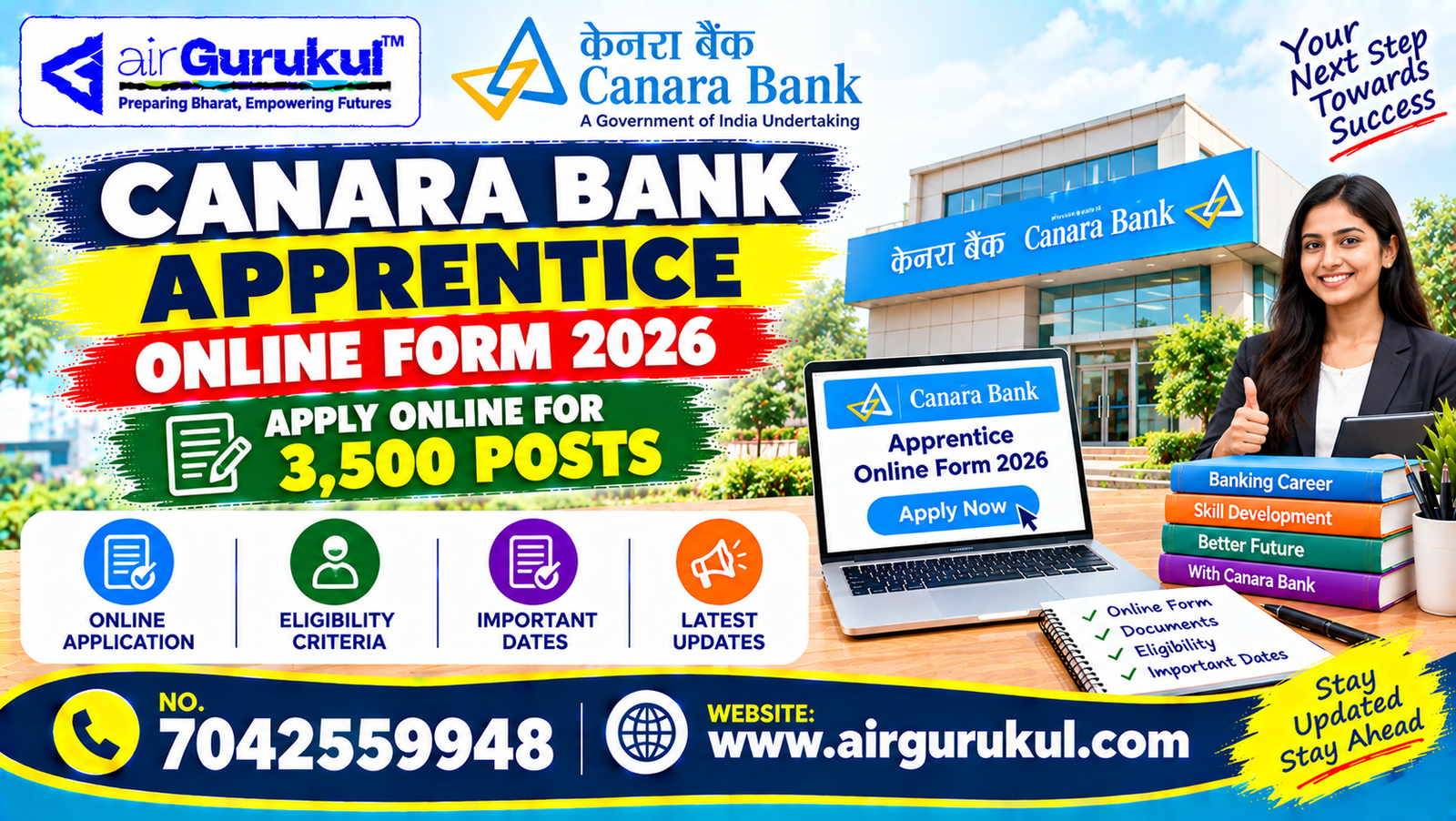 Canara Bank Apprentice Online Form 2026 for 3,500 Posts