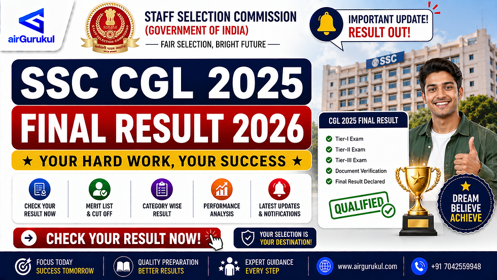 SSC CGL 2025 final result 2026 download result PDF