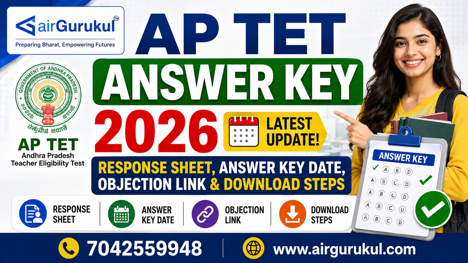 AP TET Answer Key 2026 Response Sheet, Answer Key Date, Objection Link & Download Steps