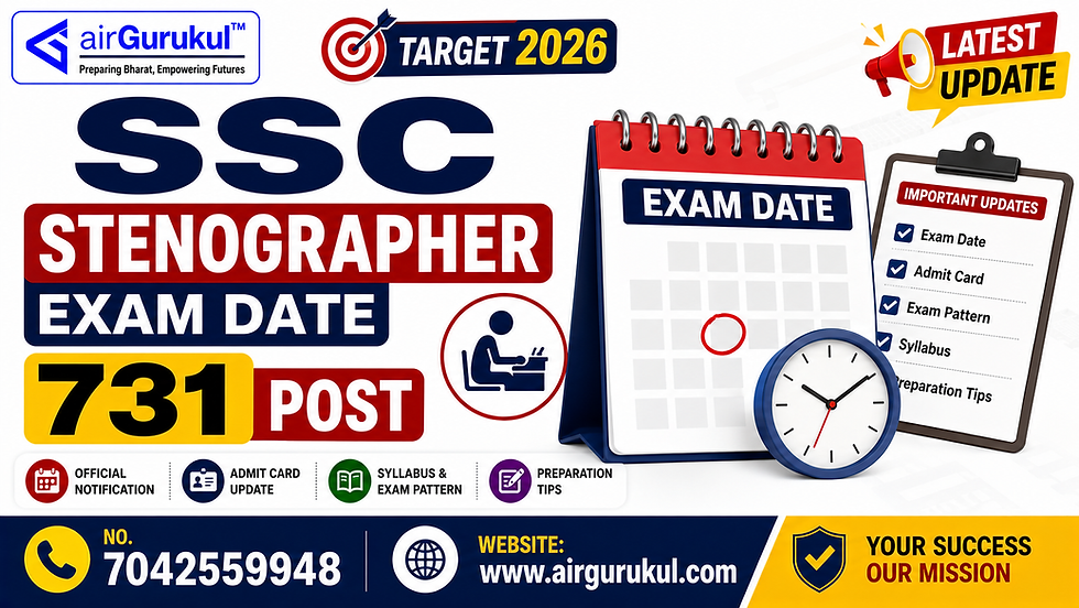 SSC Stenographer Grade C and D 2026 exam date and 731 vacancy notification.