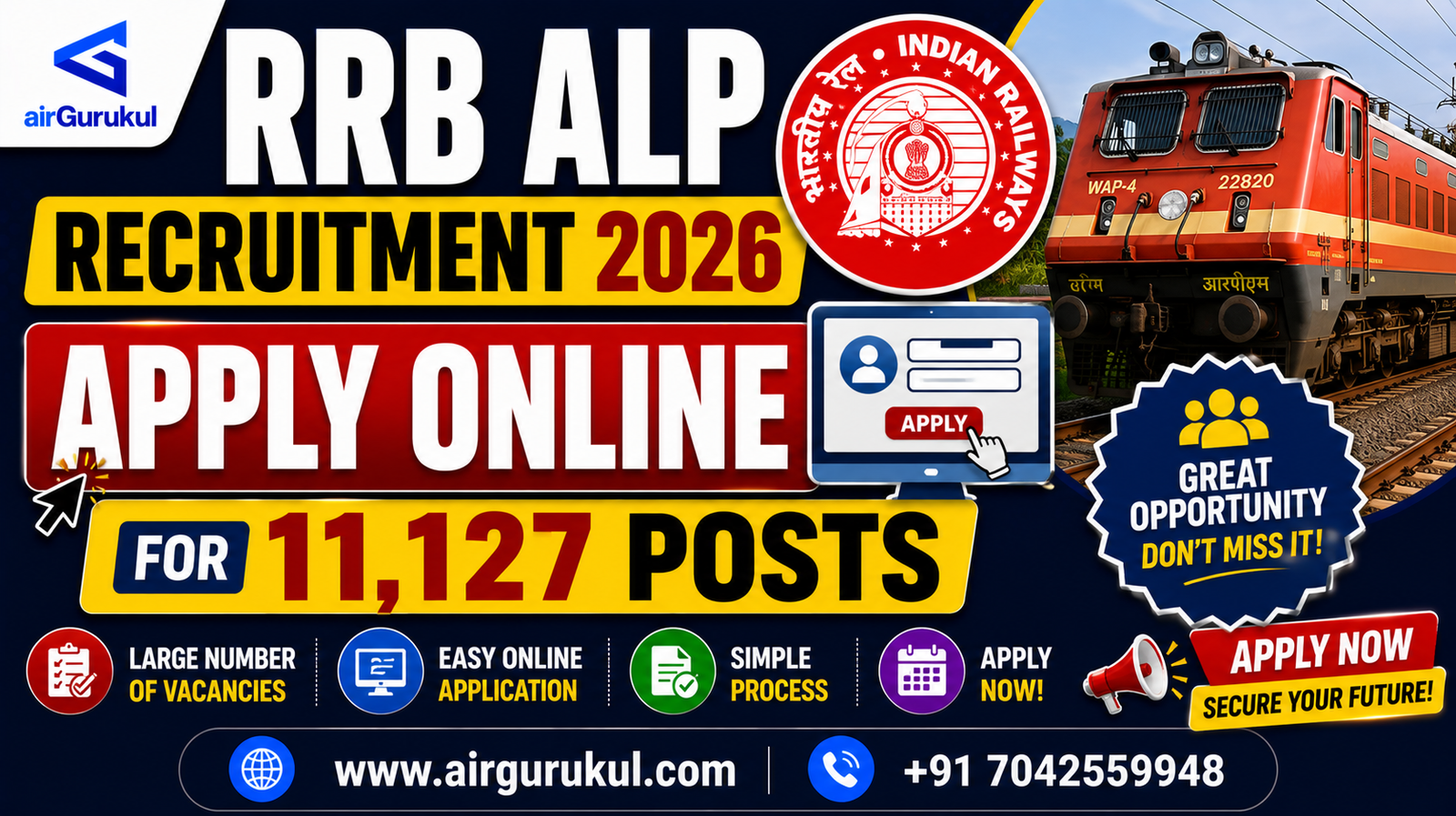 RRB ALP Recruitment 2026 notification with 11127 vacancies details