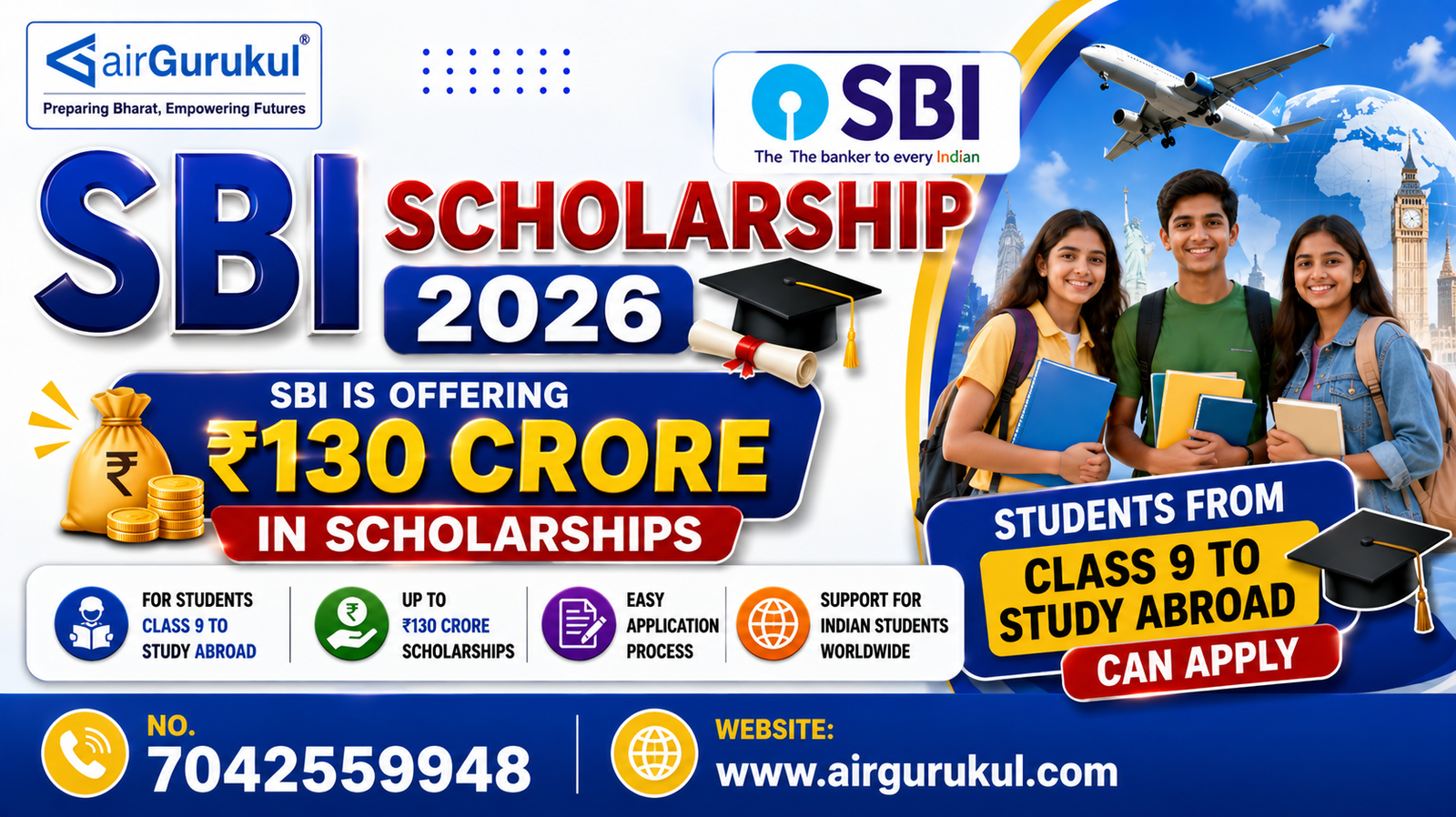 SBI Scholarship 2026 online application, eligibility, scholarship amount and last date