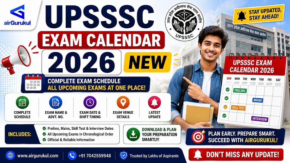 UPSSSC Exam Calendar 2026 New PDF with complete exam schedule and recruitment dates