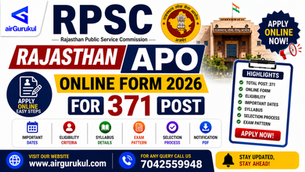 RPSC Rajasthan APO Online Form 2026 recruitment for Assistant Prosecution Officer posts