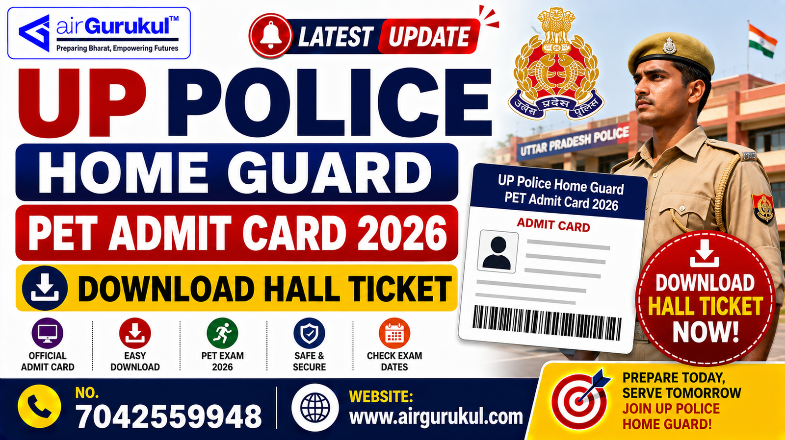 UP Police Home Guard PET Admit Card 2026 for Physical Efficiency Test