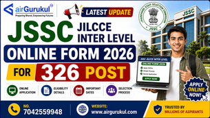 JSSC JILCCE Inter Level Online Form 2026 notification for 326 government vacancies.