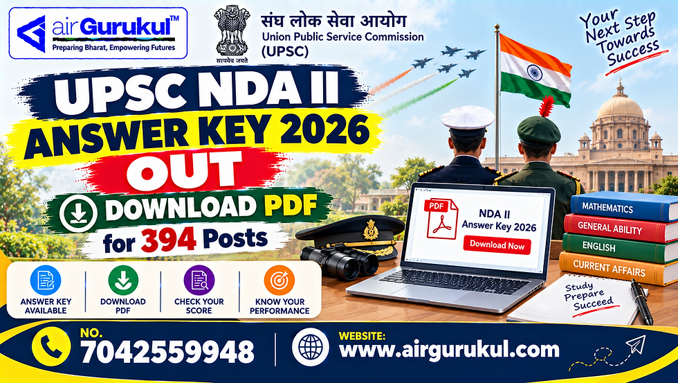 UPSC NDA II Answer Key 2026 for Mathematics and GAT papers