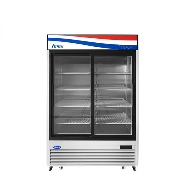 Miniatura: Atosa Refrigerador exhibidor de puerta de vidrio de acero inoxidable