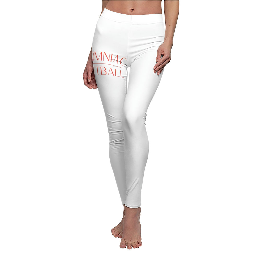 Thumbnail: Insomniac Softball Women's Casual Leggings - White