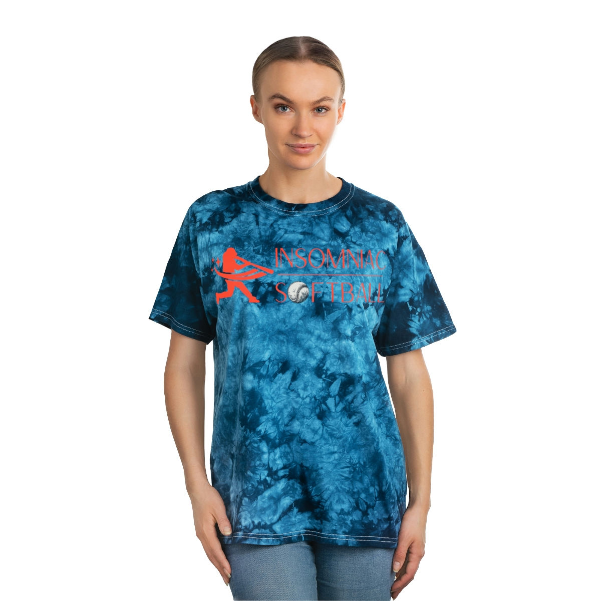 Insomniac Softball - Unisex Tie-Dye Tee, Crystal