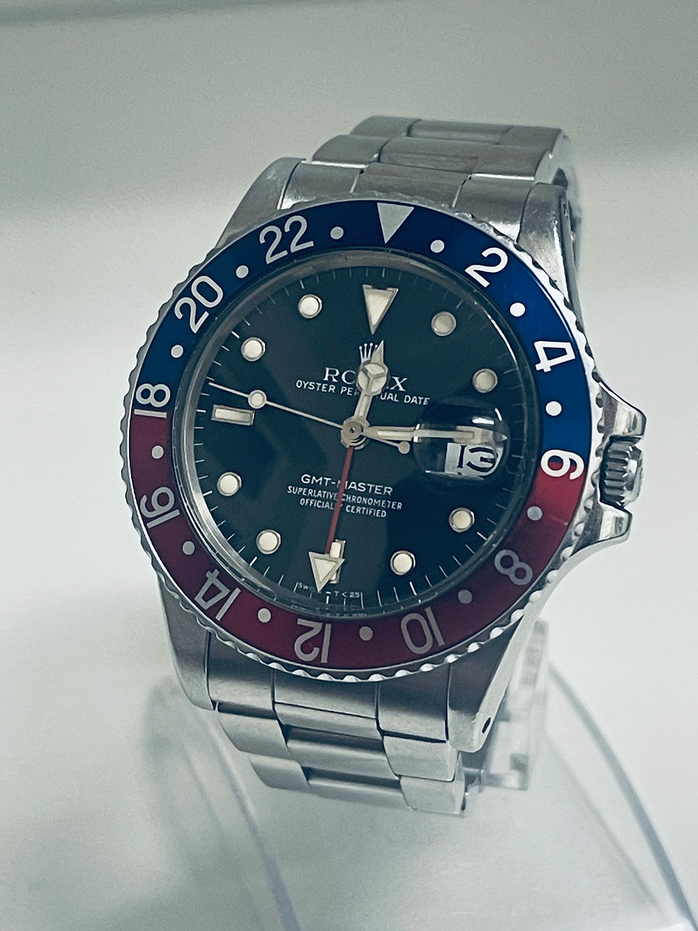 Miniaturbild: ROLEX GMT MASTER-16750-PEPSI-B&P/Erstkaufbeleg 1988/TROPICAL DIAL