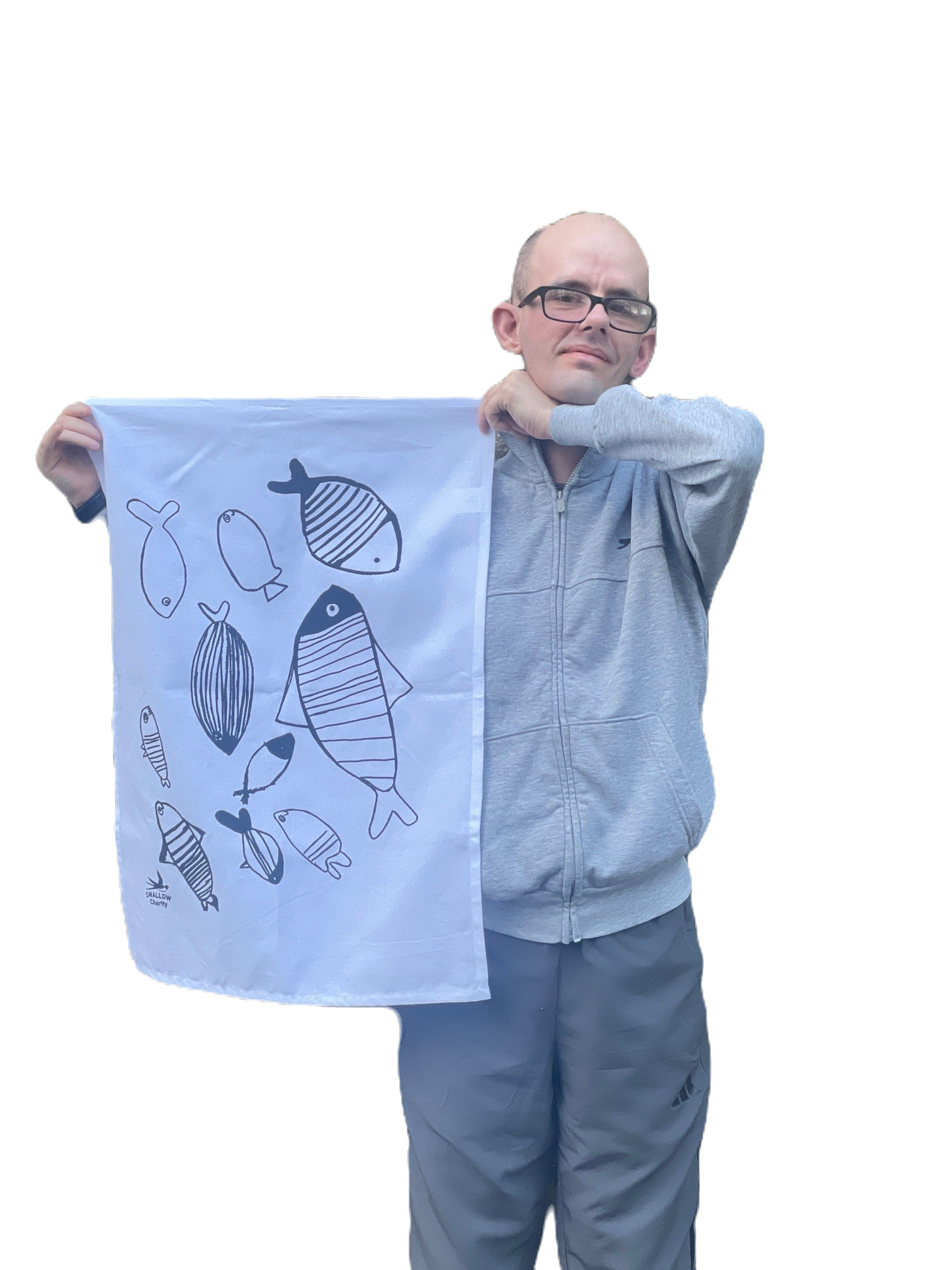 SWALLOW 'Fish' Tea Towel