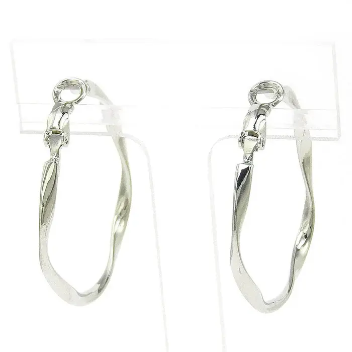 Thumbnail: Twist Hoop Earing Silver／P-546B made in Japan
