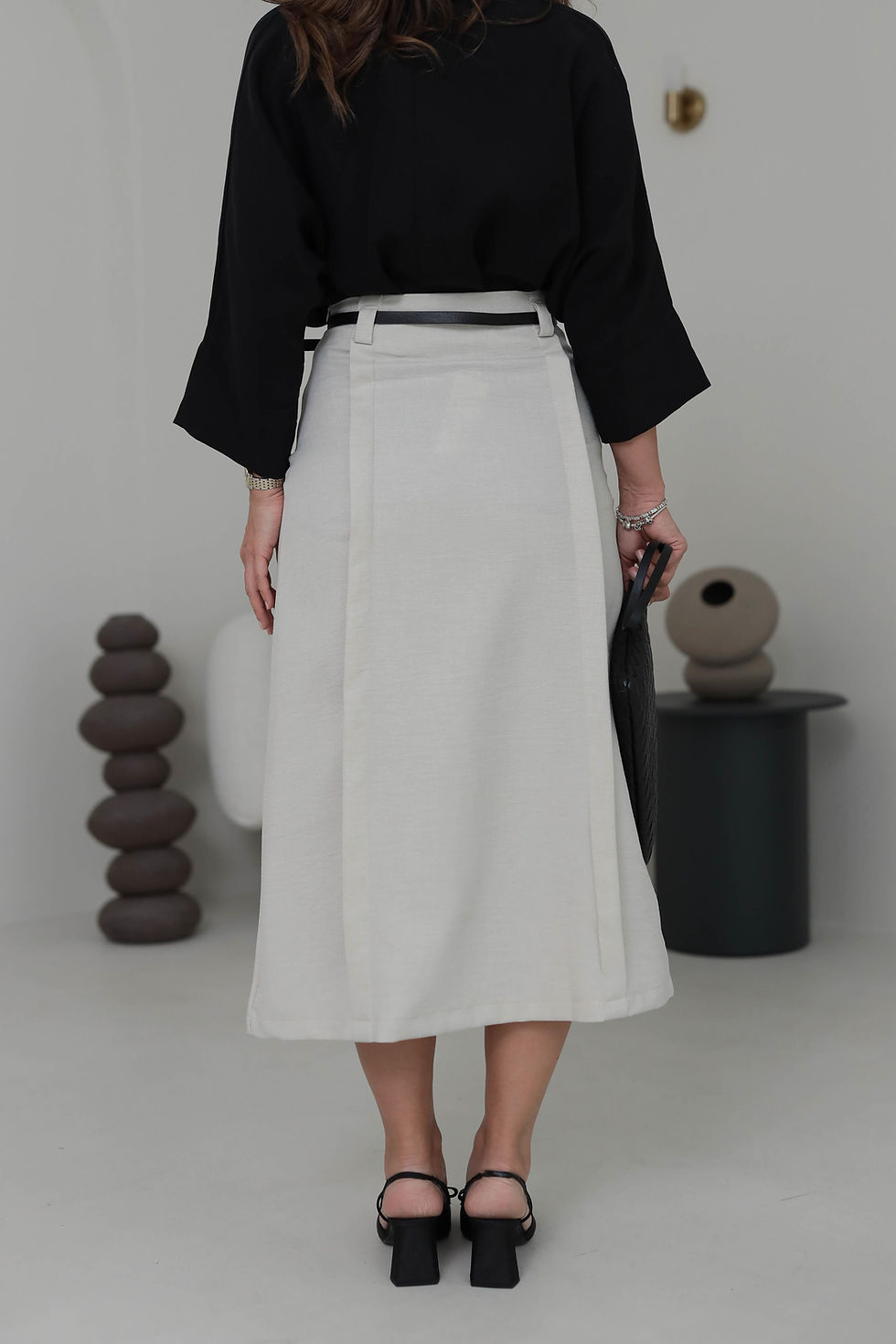 Thumbnail: Lavida Butik Ham Keten Yırtmaçlı Etek