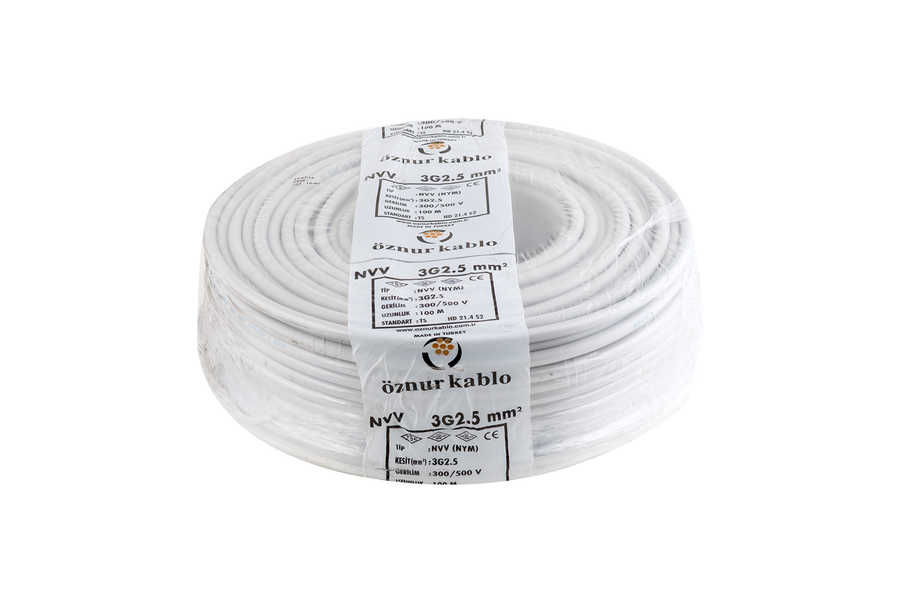 Küçük resim: Öznur NVV-U (NYM) 300/500 V PVC İzoleli Çok Damarlı Tesisat Kabloları