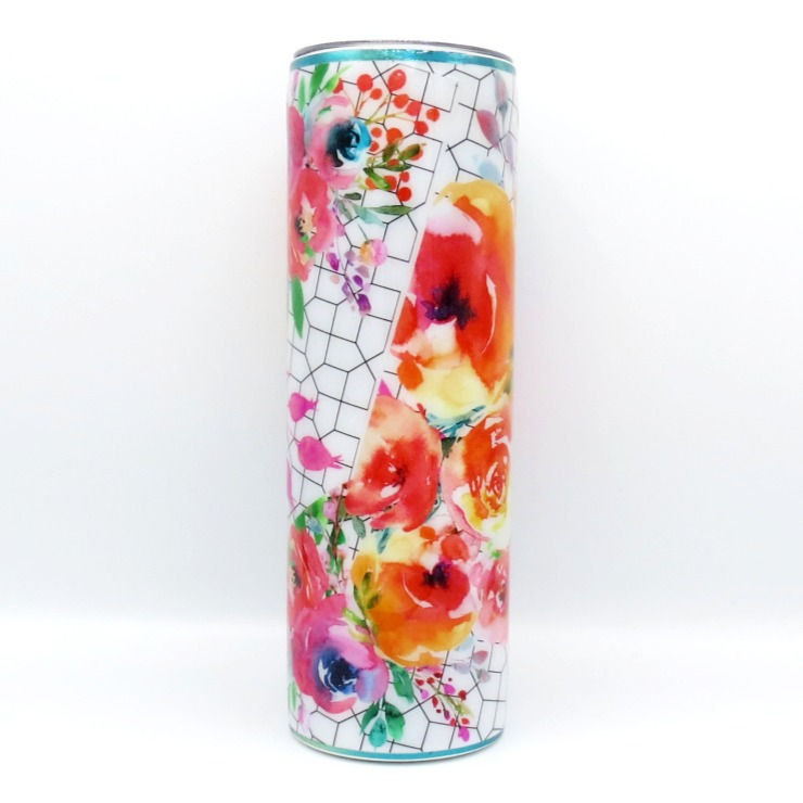 Thumbnail: Floral Geometric 30oz Glitter Tumbler
