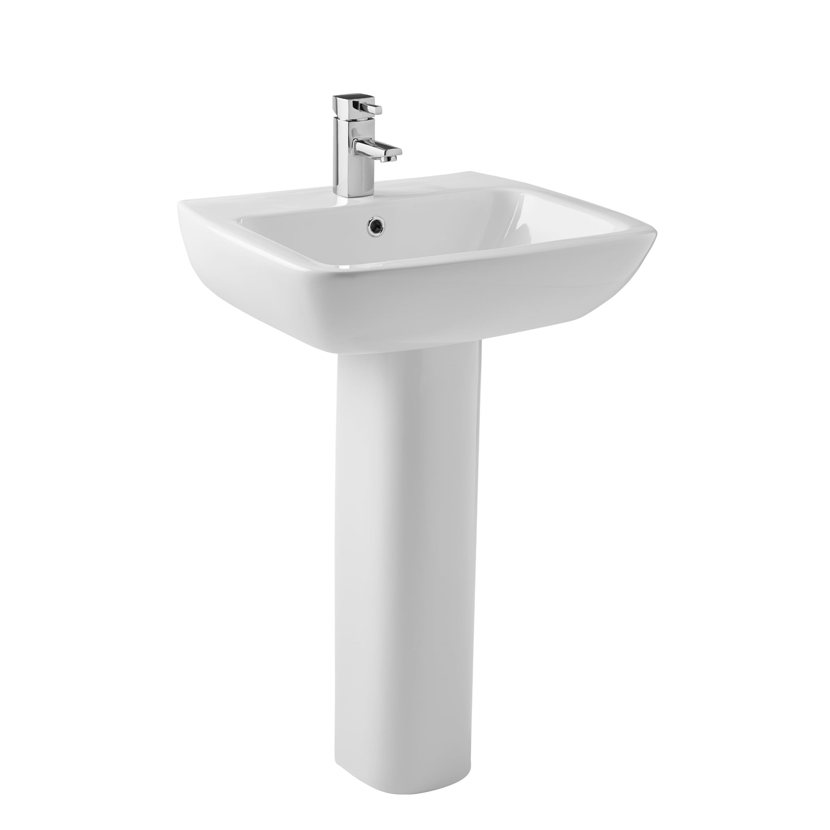 Kartell K-VIT Evoque 550mm Basin with Full Pedestal