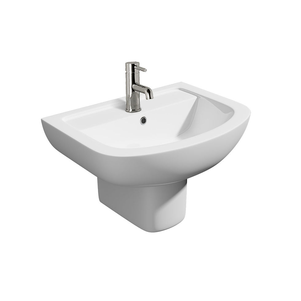 Kartell K-VIT Studio 550mm Basin with Semi Pedestal