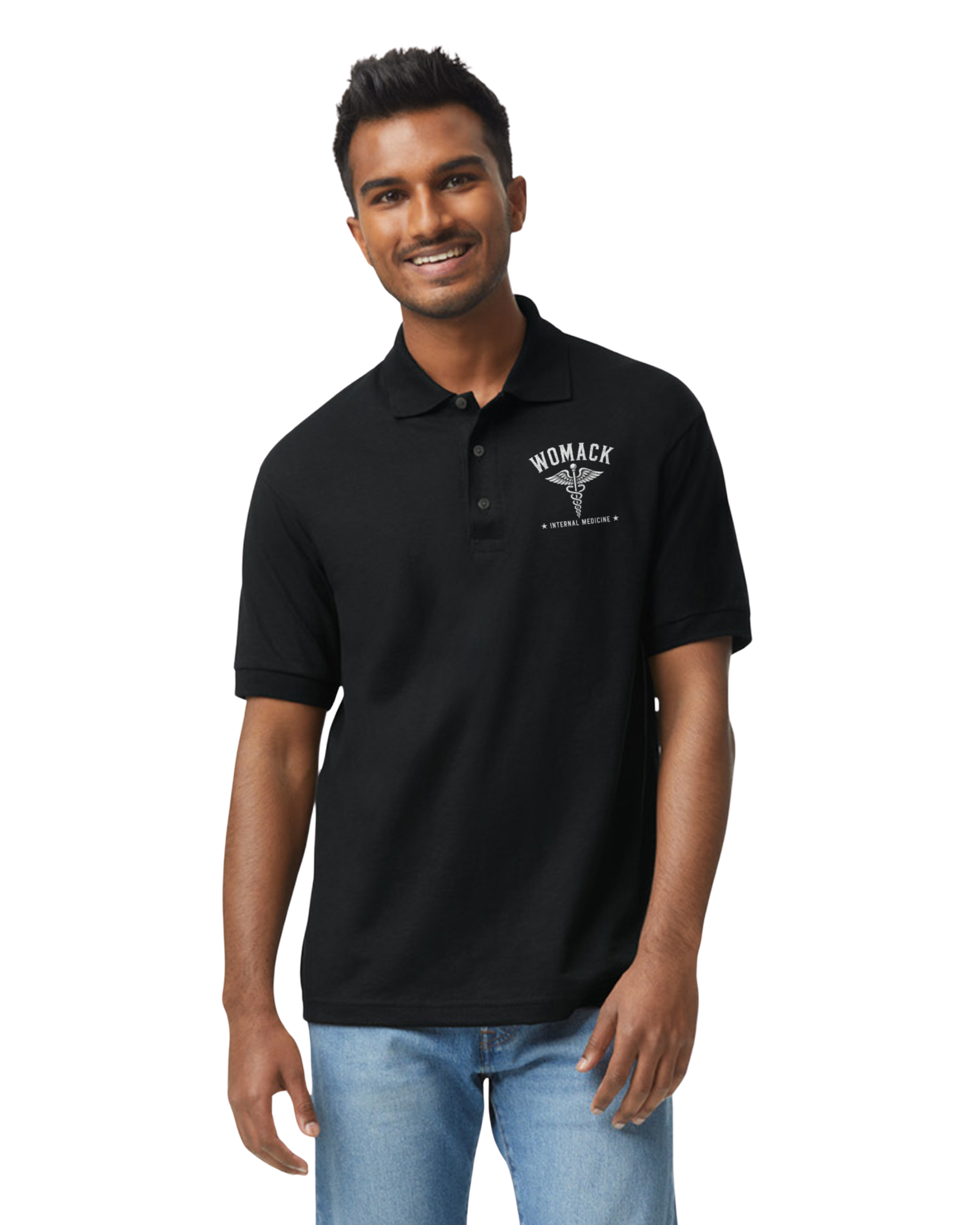 Womack Internal Medicine Polo w/Name & Flag