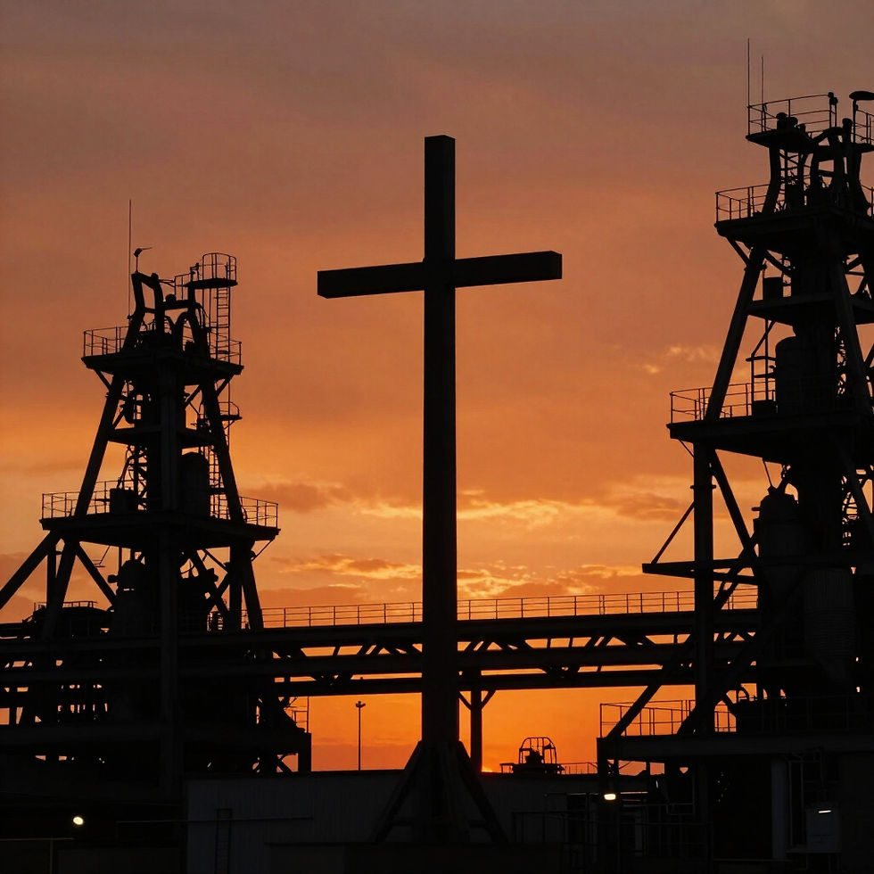 Industrial heavy equipment landscape background