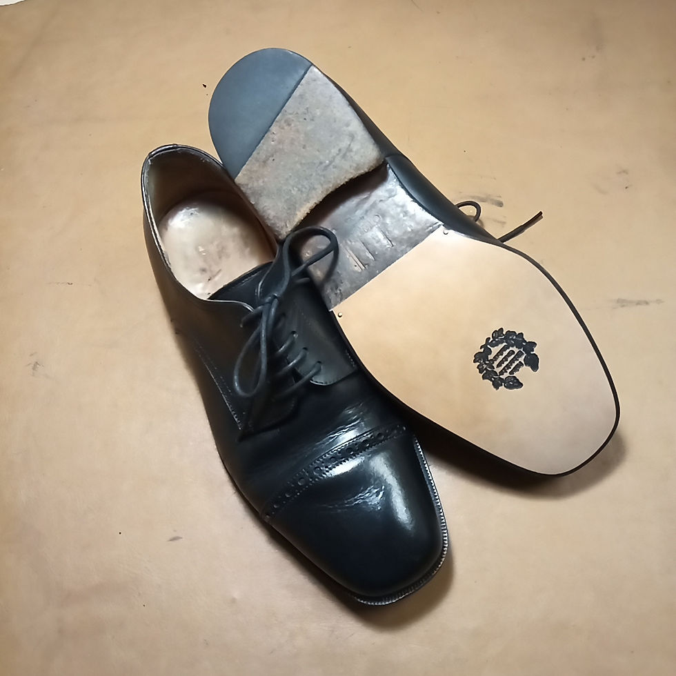 Dunhill(ダンヒル)レザーハーフソール カビ除去クリーニング