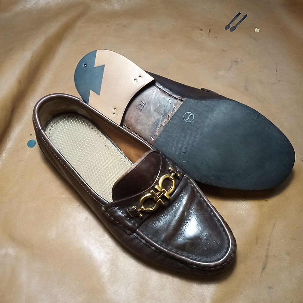 FERRAGAMO (フェラガモ) かかと修理 履き口修理