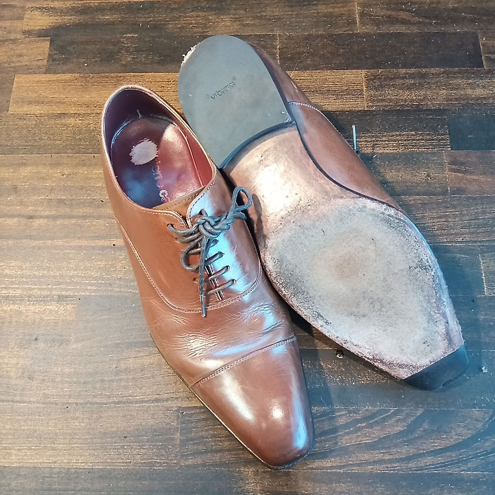 pierre cardin(ピエールカルダン)かかと修理 レザーハーフソール