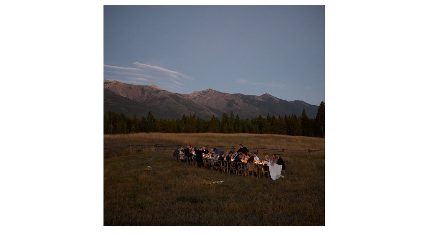 dinner in the mountains Montana intimate wedding