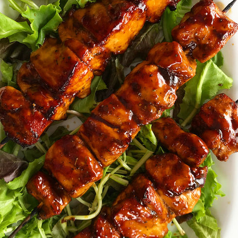 BBQ & HONEY ROASTED CHICKEN KABOBBS