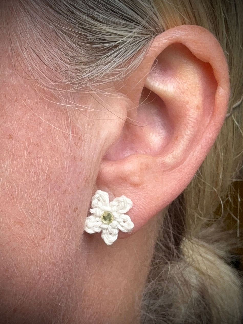 Thumbnail: Diamante Daisy Stud Earrings