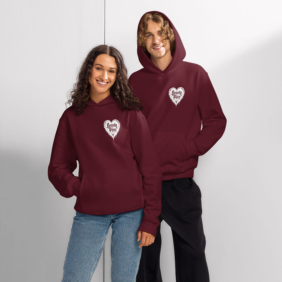 Thumbnail: Oversized B&P "Love is Pain" Heavyweight Hoodie
