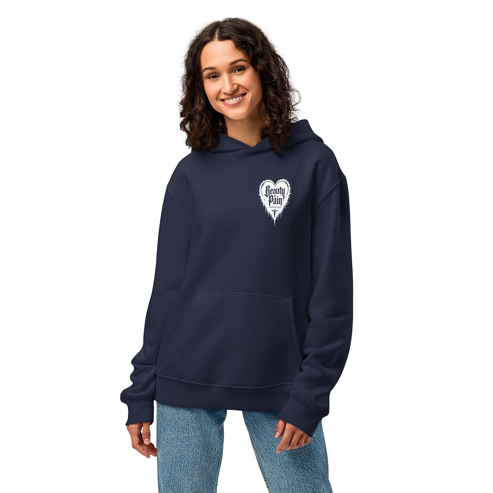 Thumbnail: Oversized B&P "Love is Pain" Heavyweight Hoodie