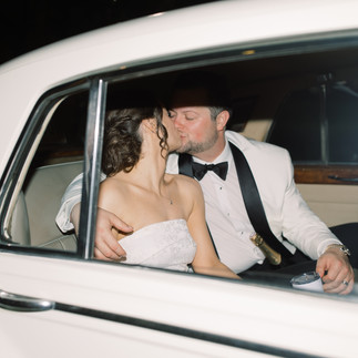 bride and groom getaway car vintage rolls royce