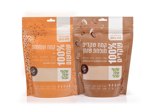 קמחי מקור ללא גלוטן - קמח שקדים מופחת שומן וקמח שומשום