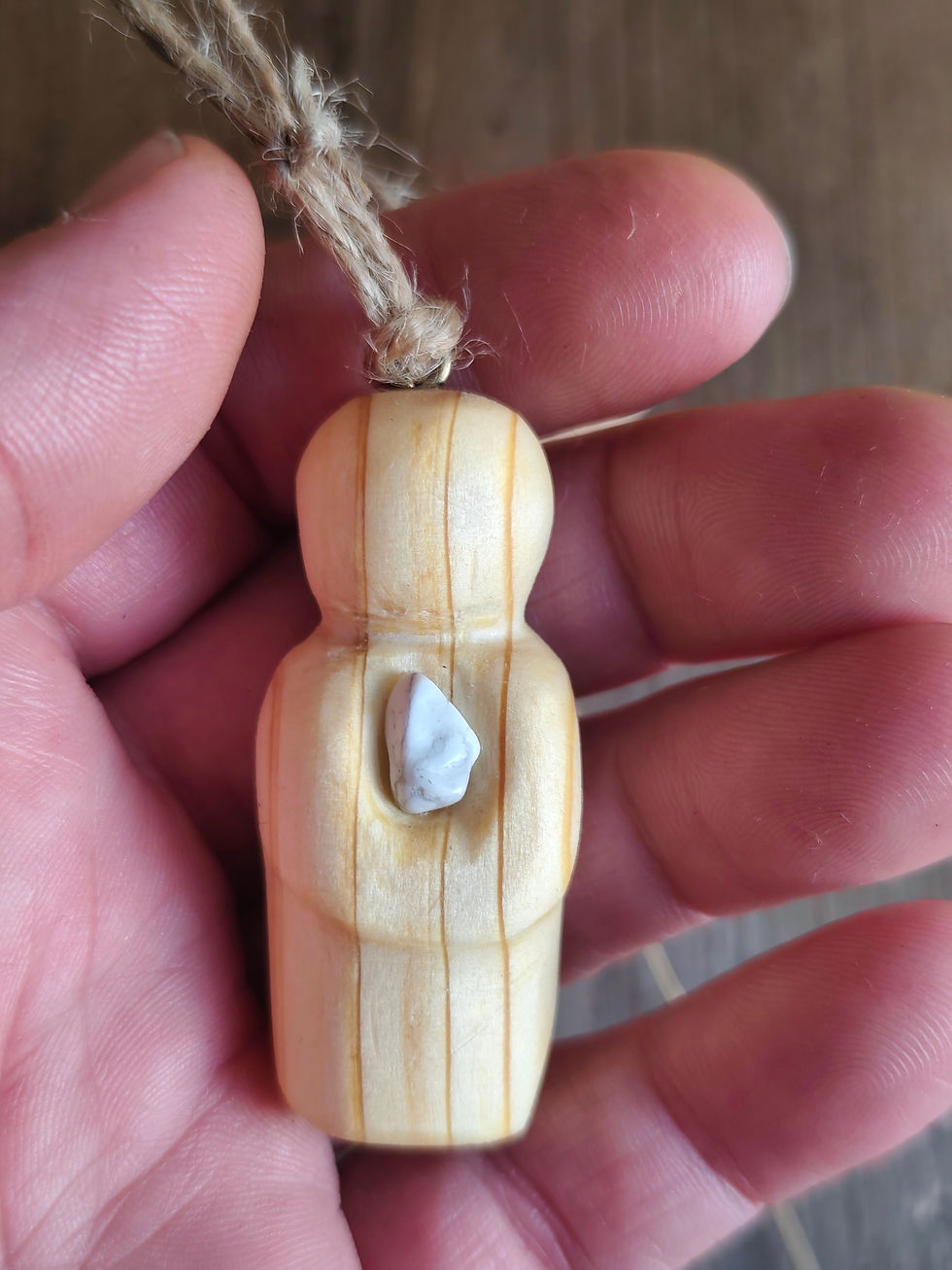 Thumbnail: Virgo – Guardian of Pine Order (howlite)