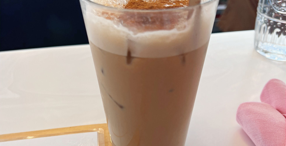 Iced Oatmilk Cubano coffee drink