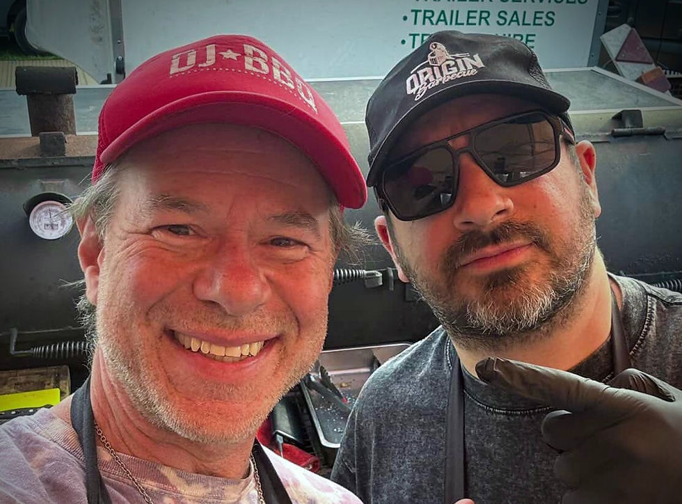 King of catertainment DJBBQ with Origin BBQ's Chris