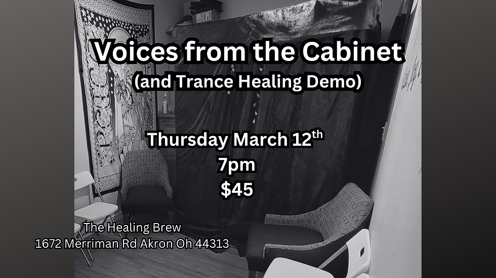 Voices from Cabinet: Trance Mediumship and Healing Demonstration