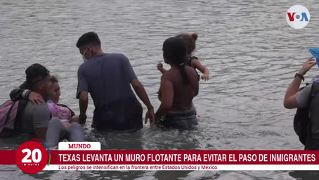 Texas is building a floating wall to prevent the passage of immigrants.