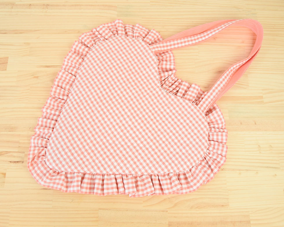 Miniature : Sac Cœur Tote Bag à Volant Doublé - Patron de Couture PDF
