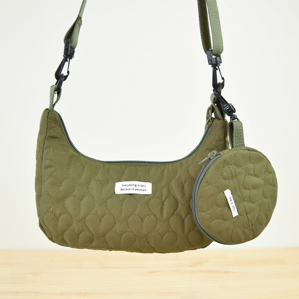 Thumbnail: Quilted crossbody bag with a coin purse - PDF sewing pattern