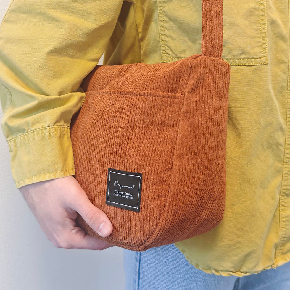 Thumbnail: Corduroy Crossbody Bag with Adjustable Strap - PDF Sewing Pattern